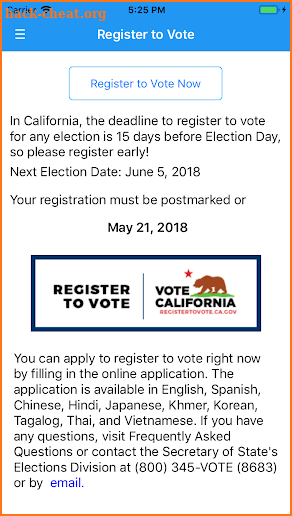 Vote California screenshot