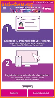 Voto de los Mexicanos Residentes en el Extranjero screenshot