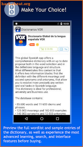 VOX Spanish Dictionaries screenshot