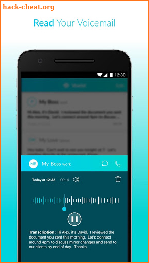 Voxist: Visual voicemail you can read screenshot