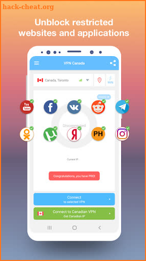 VPN Canada - Get free Canadian IP screenshot