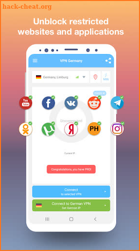 VPN Germany - Free and fast VPN connection screenshot