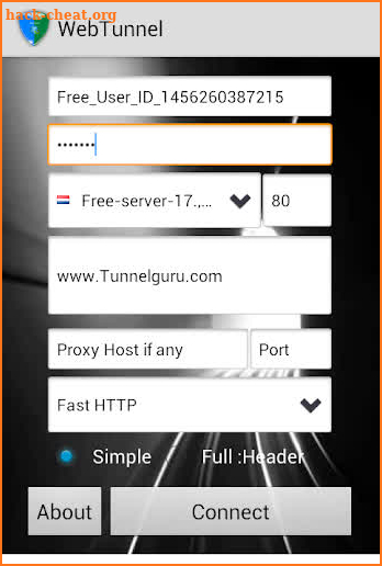 VPN Over HTTP Tunnel:WebTunnel screenshot