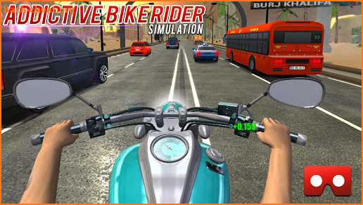 VR Bike real world racing - VR Highway moto racing screenshot