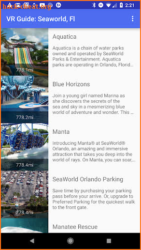 VR Guide: SeaWorld Orlando screenshot
