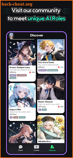 VRole-Chat with anime Roles screenshot