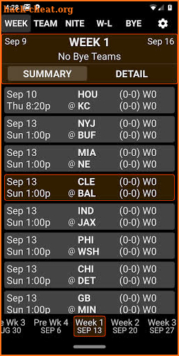 vs. (NFL) 2020 Schedule & Scores screenshot