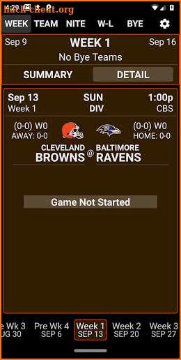 vs. (NFL) 2020 Schedule & Scores screenshot