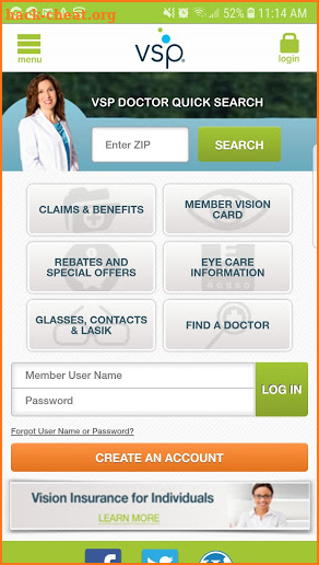 VSP Vision Care screenshot