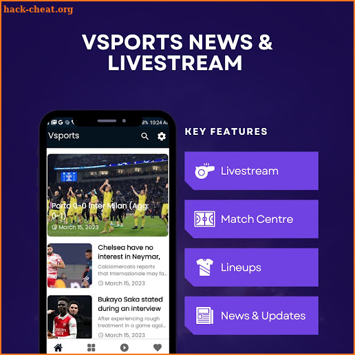 Vsports News & Livestream TV screenshot