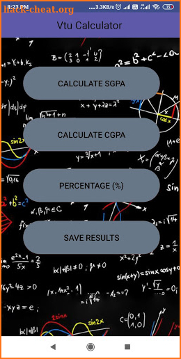VTU(CBCS) SGPA CGPA CALCULATOR screenshot