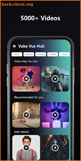 Vube Vue Hub screenshot