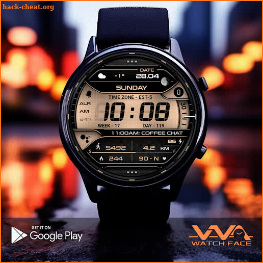 VVA19 Digital info Watch face screenshot