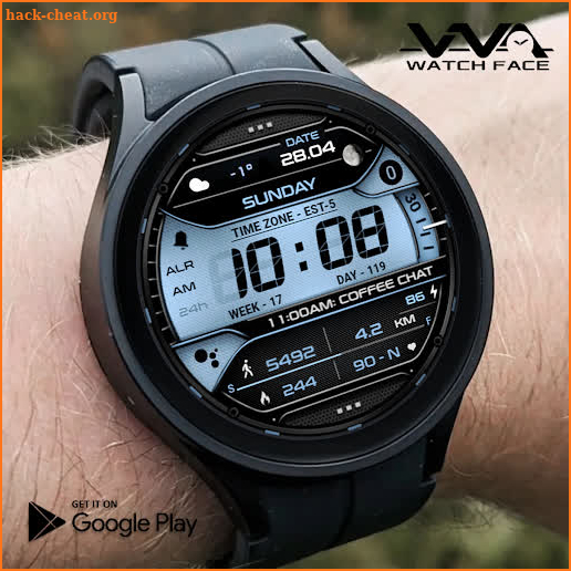 VVA19 Digital info Watch face screenshot