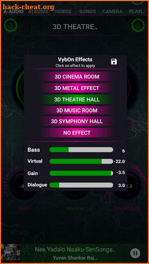VybOn: 3D Audio Bass Dialog EQ Audio Video Player screenshot