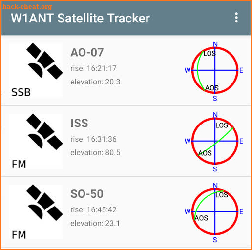 W1ANT Satellite Tracker screenshot
