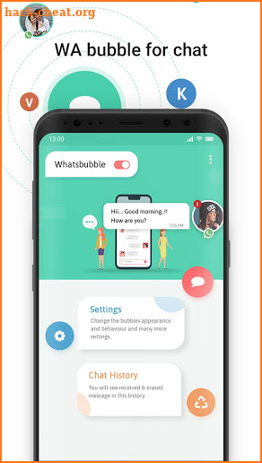 WA bubble for chat screenshot