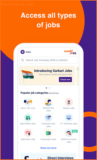 Waahjobs - Job Search in India screenshot
