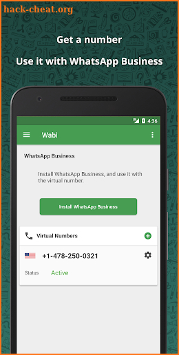 Wabi - Phone Number for WhatsApp Business screenshot