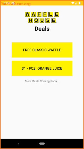Waffle House Deals - Free Waffle, $1 Orange Juice screenshot