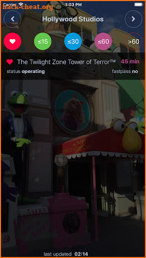 Wait Times at Disney World screenshot
