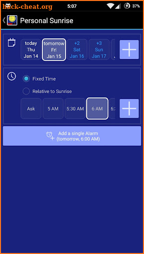 Wakeup Light Alarm Clock screenshot