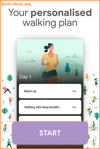 Walking for weight loss app screenshot
