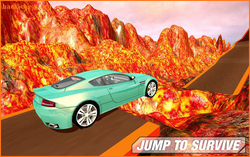 Wall Of Lava Volcano Cars 3D screenshot