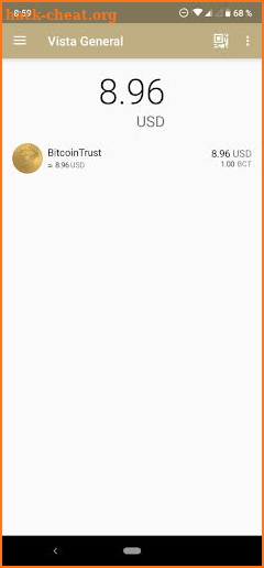 Wallet BitcoinTrust BCT Android 1.0 Native screenshot