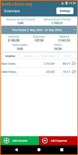 Wallet - Income and Expense screenshot