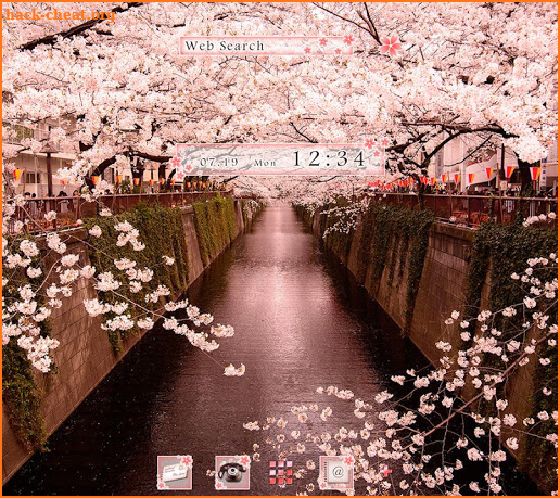 Wallpaper Sakura Arch Theme screenshot
