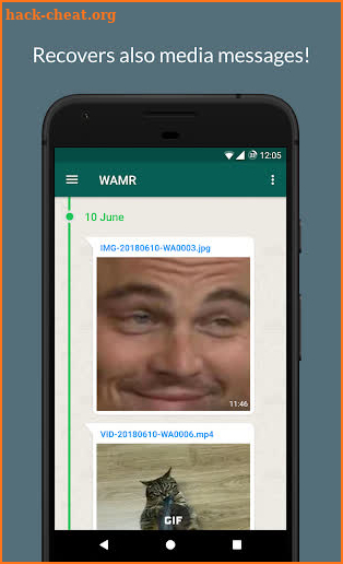 WAMR - Recover deleted messages & status download screenshot