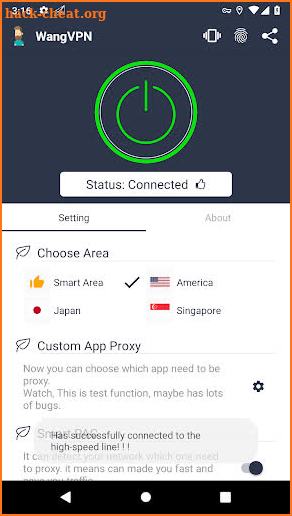 Wang VPN ❤️- Free Fast Stable Best VPN Just try it screenshot