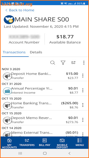 Wanigas Mobile Banking screenshot