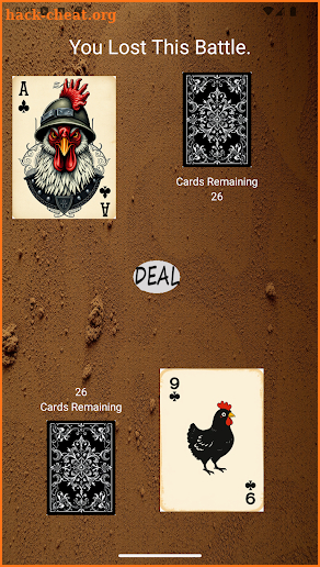 WAR - Chicken's Cards Of War screenshot