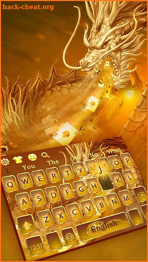 War gold dragon keyboard theme screenshot