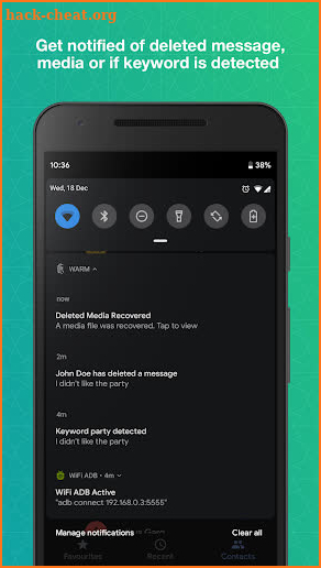 WARM - Recover deleted messages & status saver screenshot