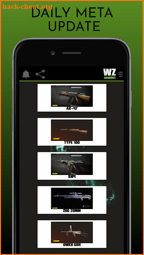 Warzone loadout screenshot