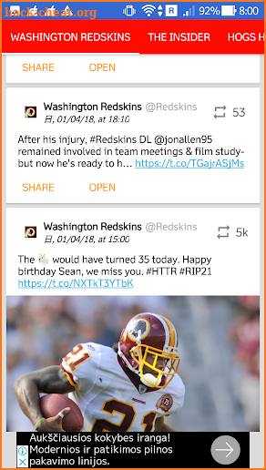 Washington Redskins All News screenshot