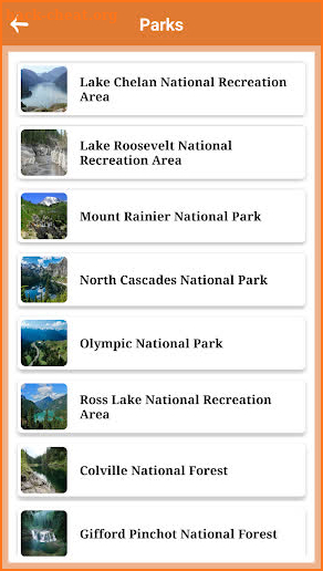 Washington State and National Parks screenshot