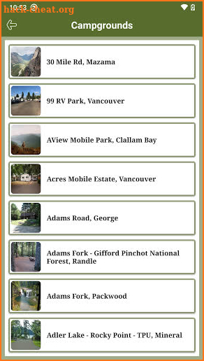 Washington State RV Parks & Campgrounds screenshot