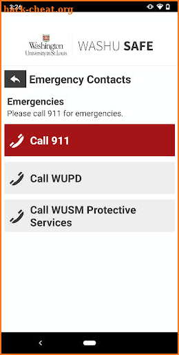 WashU Safe screenshot