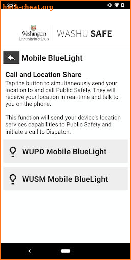 WashU Safe screenshot