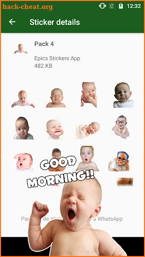 WAstickerApps Babies Funny Faces with Phrases screenshot