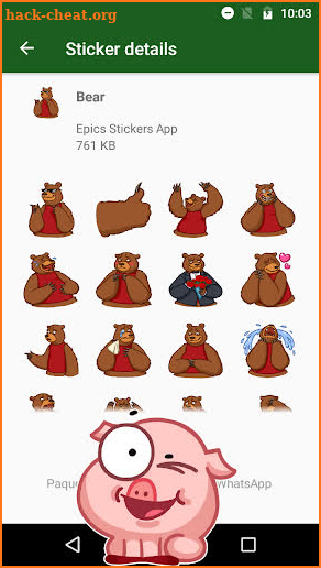 WAstickerApps Cute Animals Stickers 🐷 screenshot