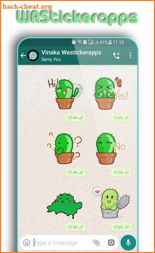 WAStickerApps: Cute Cactus Stickers screenshot