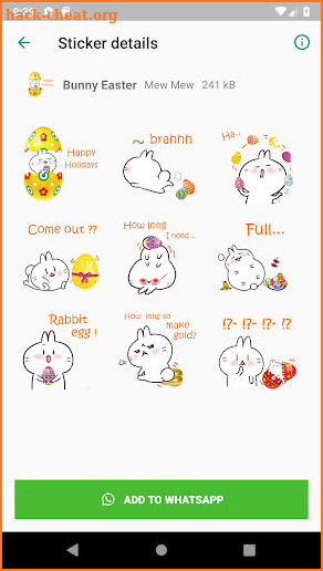 WAStickerApps Easter Bunny Sticker (Eng / Chinese) screenshot