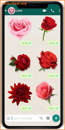 WAStickerApps flowers stickers and Roses stickers screenshot