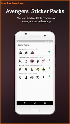 WAStickerApps for Avengers screenshot
