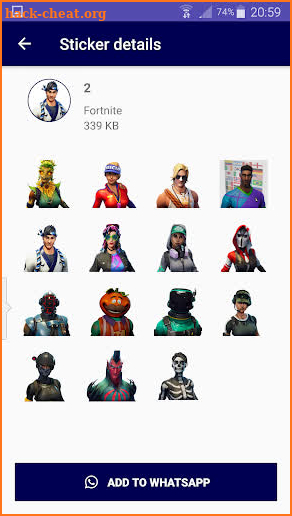 WAStickerApps For Fortnite - Stickers For WhatsApp screenshot
